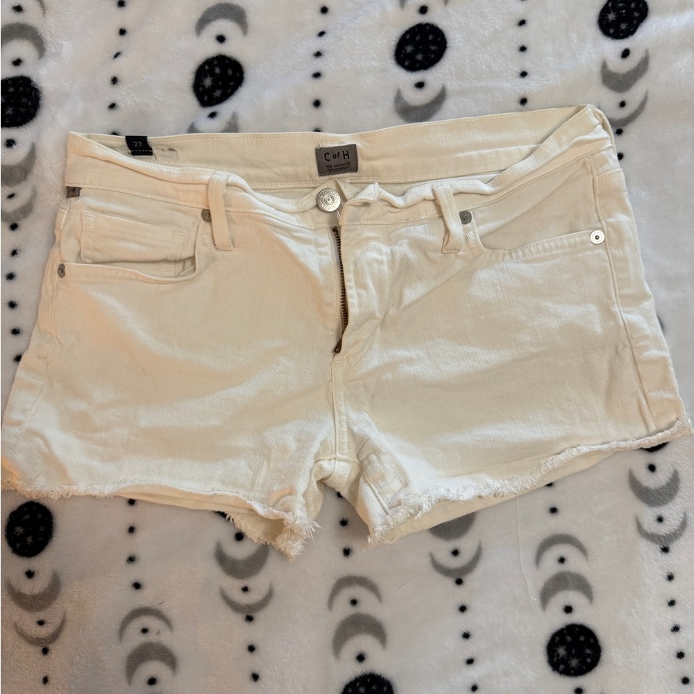 Citizens Of Humanity Cream Jean Shorts